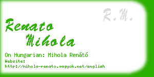renato mihola business card