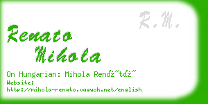 renato mihola business card